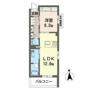 シャーメゾンエム【0202号室】の間取り