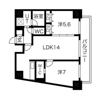 ポルタニグライースト【2階】の間取り
