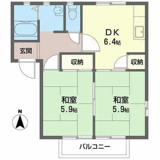 ラ.サルデーヌ【0210号室】の間取り