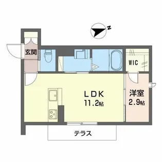 ベレオ鷺ノ森【0105号室】の間取り