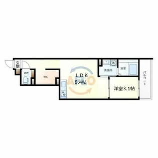 S-MOVE大阪鶴見【2階】の間取り