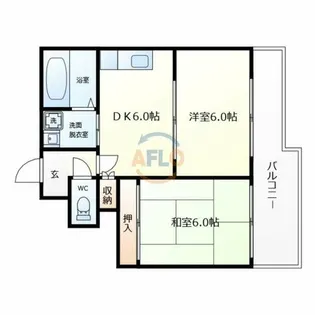 ラフォーレ住吉【2階】の間取り
