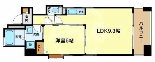 アーデンタワー立売堀【10階】の間取り