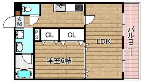 シャルル日吉台【202号室】の間取り
