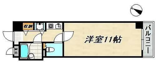 リアンジェ神戸北【4階】の間取り