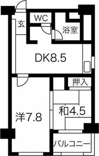 池下ウエストマンション【4階】の間取り