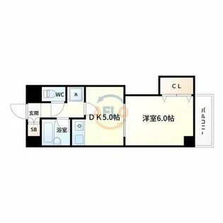 サウスフラット【9階】の間取り