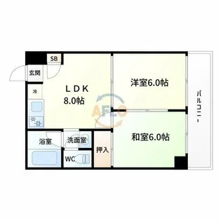 サンシャイン三津屋【2階】の間取り
