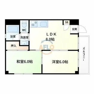 サンシャイン三津屋【3階】の間取り