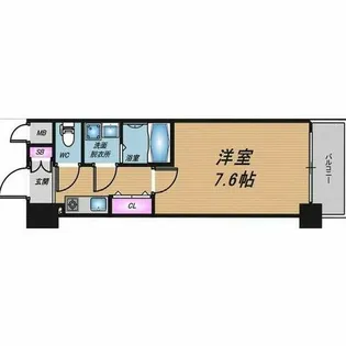 サムティ中之島公園南【803号室】の間取り