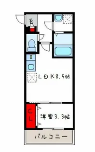 ジーメゾン八尾セレニテ【303号室】の間取り