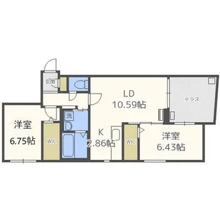HGS山の手【1階】の間取り