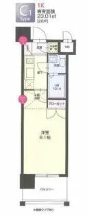 ギャランティー21博多【9階】の間取り