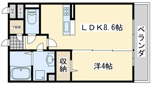 アビタシオン花房【1階】の間取り