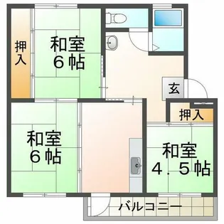 東垂水(1・2)4号棟【4階】の間取り