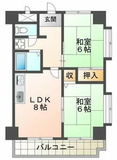 アビタシオン中崎【5階】の間取り