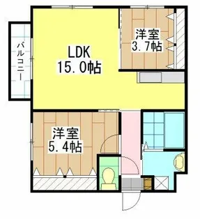 ルネス枝光【1階】の間取り