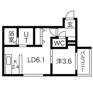 フェリーチェ麻生【4階】の間取り