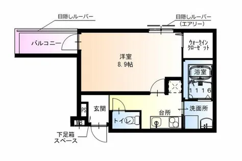 フジパレス今川公園Ⅰ番館【2階】の間取り