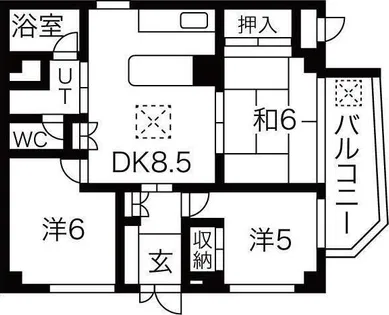グレースハイツ野江【1階】の間取り