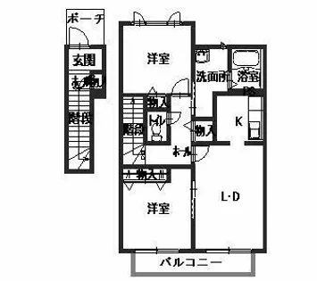 メゾン・シャトレール【B201号室】の間取り