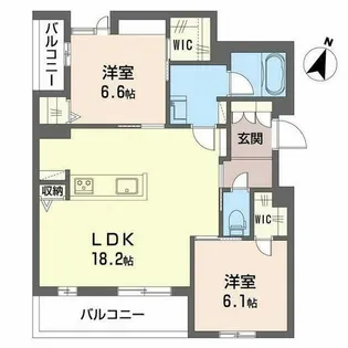 フォレナ山田東【2階】の間取り