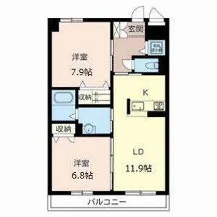 シャーメゾン大久保駅前【0305号室】の間取り