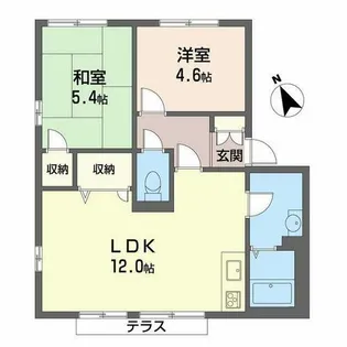 フレグランス宮西II【0202号室】の間取り