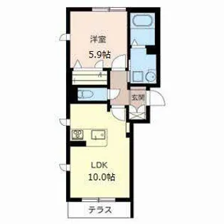 ラ・フロール大倉山【0103号室】の間取り