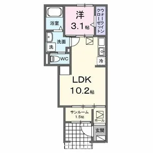 ブルーデイジー【1階】の間取り