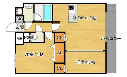 セイワパレス新大阪【4階】の間取り