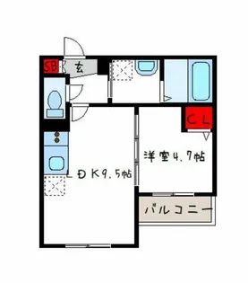 Louis Apartment 長瀬ノール【2階】の間取り