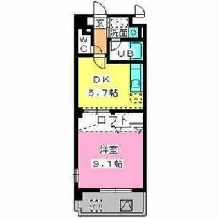第5高島コーポ【6階】の間取り