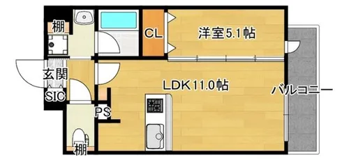 セイワパレス新大阪【9階】の間取り
