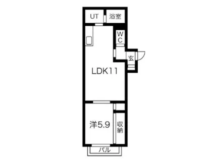 エステラ美園B館【4階】の間取り