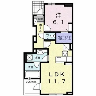 ヴィラ ブルーモントⅠ【1階】の間取り