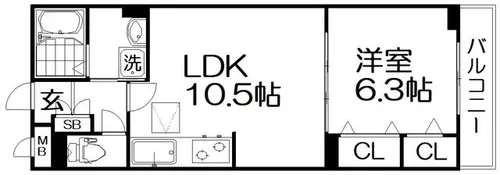 サンリットハーモニー【1階】の間取り