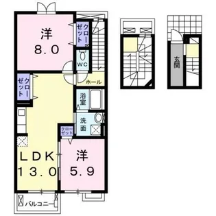 レジデンス・ブルーローズ【3階】の間取り