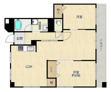 シャトーピィエルピーキトーハイツ【10階】の間取り