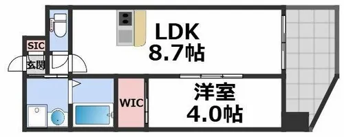 クローバー グランデ今里【6階】の間取り