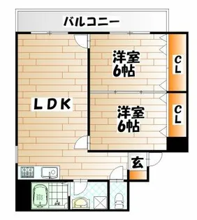 藤本ビルNO.21中津口【203号室】の間取り