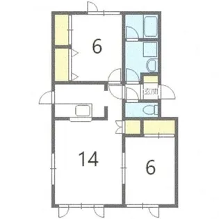 北海道札幌市手稲区富丘四条4丁目【アパート】の間取り