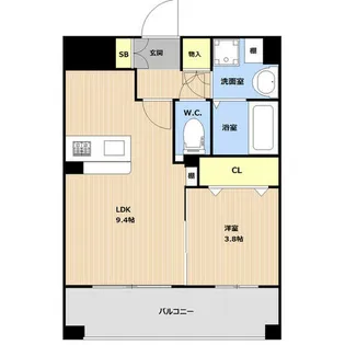 LIBTH南福岡【0402号室】の間取り