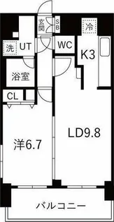 プレサンス名古屋STATIONアブソリュート【12階】の間取り