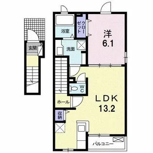 クルール 大村 B【2階】の間取り