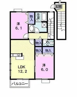 クレストール保美【2階】の間取り