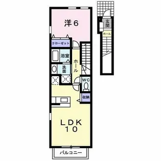1LDKの間取り画像