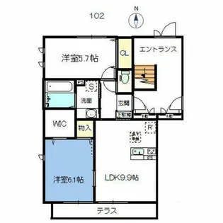 ボナール寿【102号室】の間取り