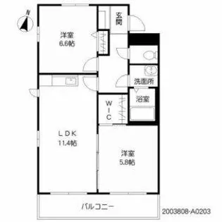 ヴィラ・アンボワーズ【2階】の間取り
