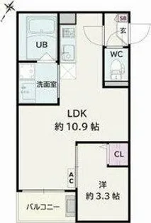 Jack shinsakaeⅠ【2階】の間取り
